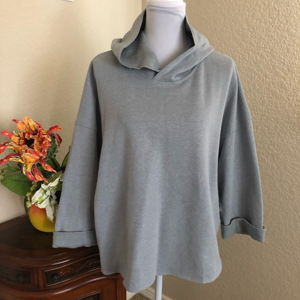 Project Runway Boxy Cropped Hooded Sweatshirt